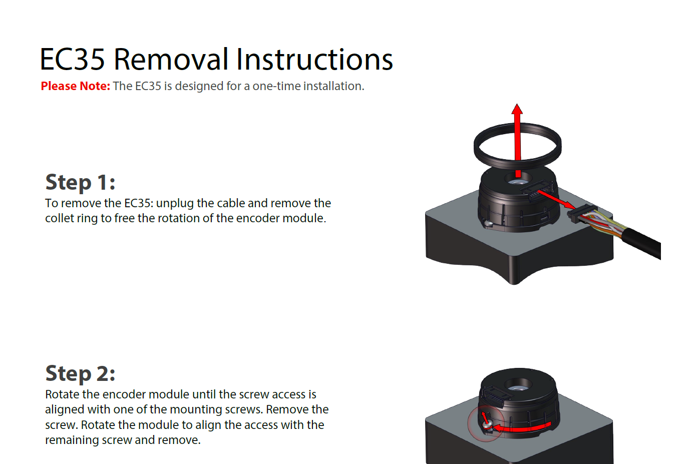 Ec35 Removal Assembly Instructions
